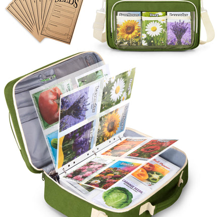 Trahzia Seed Storage Organizer Binder with 20 Reusable Seed Envelopes