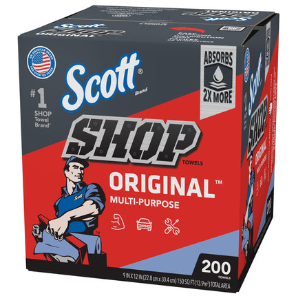 Scott Blue Shop Towels in a Box - 200 Sheets