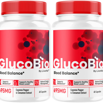 (2 Pack) GlucoBio Capsules - Official Gluco Bio Advanced Formula Support Pills - Maximum Strength, Natural Gluco Bio Supplement Vitamin for Overall Health & Wellness Reviews, 120 Capsules for 2 Months