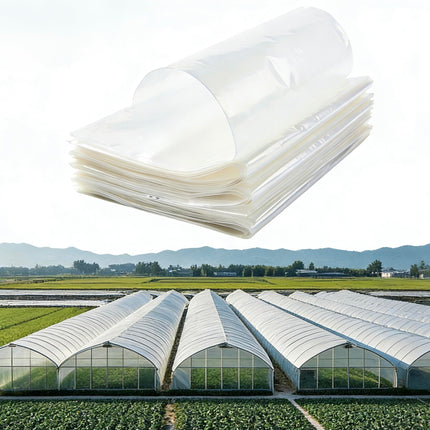 Greenhouse Plastic Sheeting 12 x 25ft - 6 Mil Clear Polyethylene Film, UV Resistant & Anti-Drip Heavy Duty Plastic Cover - Multi-Purpose Clear Tarp for Garden, Agriculture, and Construction (5-Layer)