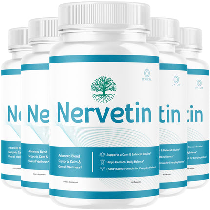 (5 Pack) Nervetin Capsules - Official Nervetin Pills Advanced Premium Formula Maximum Strength, All Natural Ingredients Vitamins for Overall Health & Wellness Reviews, 300 Capsules for 5 Months