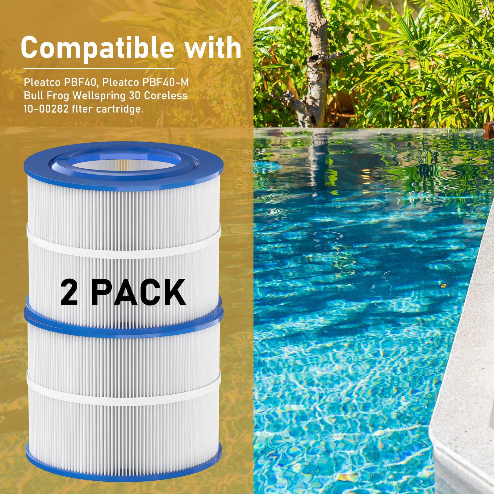 Macaberry PBF40M Spa Hot Tub Filter Replacement Compatible with Pleatc ...