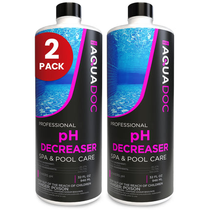 MAV AquaDoc pH Decreaser - pH Down for Hot Tub Spa - 16oz Liquid Hot Tub Chemicals pH Reducer (32 oz (2 Pack))