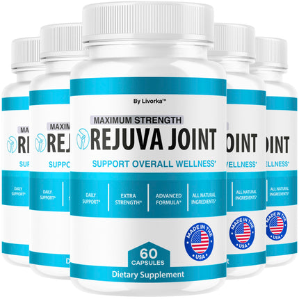 (5 Pack) Rejuva Joint - Official RejuvaJoint Supplement Pills Advanced Formula Maximum Strength Support, Natural Rejuv Capsules For Overall Health & Wellness Supports Review, 300 Capsules For 5 Months
