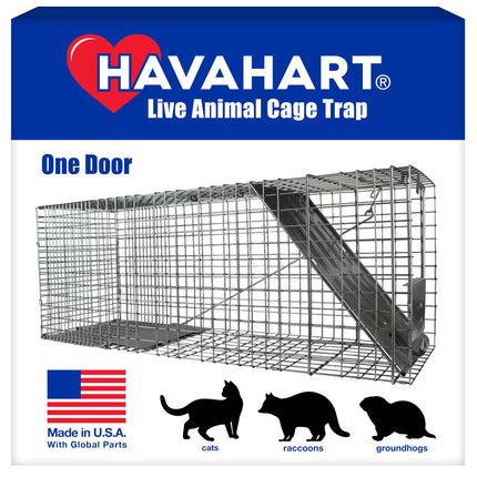 Havahart Large 1-Door Live Animal Trap for Raccoons, Cats, Bobcats, Beavers
