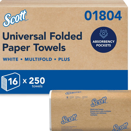 Scott Professional Multifold Paper Towels, Bulk, 16 x 250 Sheets (01804)