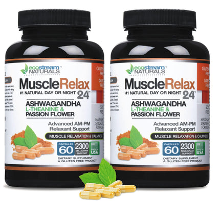 2 Pack, Original Muscle Relaxant 24/7 Day/Night Max Strength with Magnesium