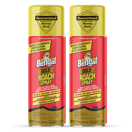 Bengal Gold Roach Spray - Prevents Reinfestation Up to 6 Months - 2 Pack