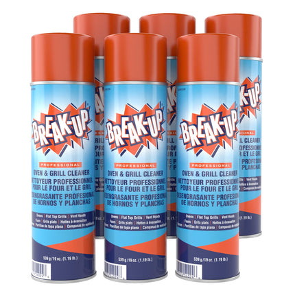Diversey Break-Up Oven & Grill Cleaner, Aerosol Spray, 19 oz, 6 Pack