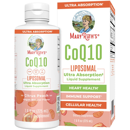 MARYRUTH'S CoQ10 Liquid Liposomal | Coenzyme Q10 Heart Health Supplement | 75mg CoQ10 Supplement for Mitochondrial Support & Immune System | Vegan | Non-GMO | Immune Support Supplement | 45 Servings