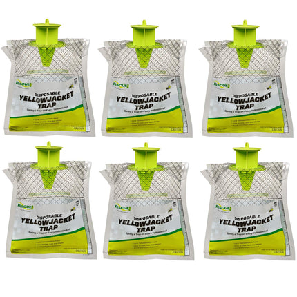 RESCUE! Disposable Summer Yellowjacket Trap - Mountain & Pacific Formula - 6 Traps