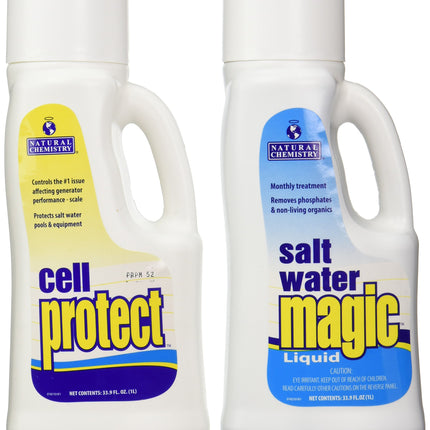 Natural Chemistry Pool Salt Water Maintenance Kit, Single, Provides Crystal Clear Sparkling Water, Monthly Maintenance Kit