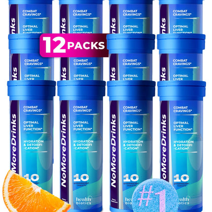 NoMoreDrinks Anti Alcohol Craving Supplement | Liver Detox & Combat Cravings | Energy Support Alcohol Replacement Drink | Organic Milk Thistle Supplement & Dandelion Root & 5HTP | (120) Energy Pills