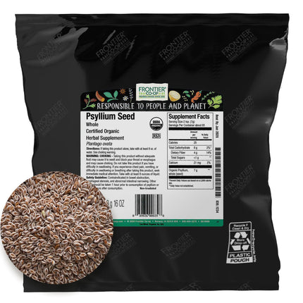 Frontier Co-op Organic Whole Psyllium Seed 1lb