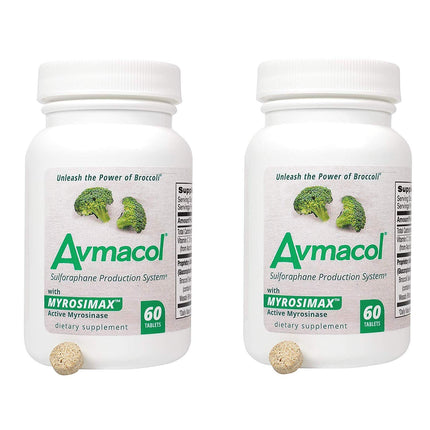 AVMACOL® (120) 2 Bottle Value Sulforaphane Supplement with Myrosinase
