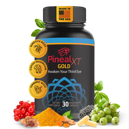 Nutraville Pineal XT Gold - Pineal Gland Supplement - Third Eye Awakening - Focus and Memory Supplement for Brain - 7 Powerful Ingredients Decalcify, Detox, and Activate Your Pineal Gland