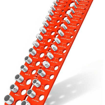 Manalete Thread Checker, Nut and Bolt Thread Checker, Screw Size and Thread Identifier Gauge with Standard & Metric & Drill Bit Gauges, Bolt Size Finder for Quickly Identify Thread Sizes