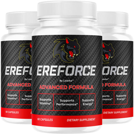 (3 Pack) Ereforce - Ereforce Capsules Advanced Daily Formula Premium All Natural Ingredients- Maximum Strength, EreforcePills Support Reviews for Overall Health and Wellness, 180 Capsules for 3 Months