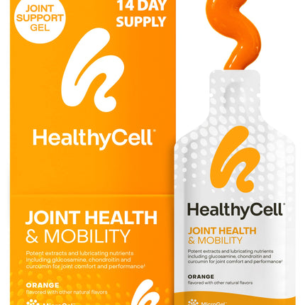 Healthycell Joint Health & Mobility Daily Liquid Supplement - Joint Support Supplement, Inflammation Response, Cartilage & Flexibility with Curcumin, Glucosamine & Chondroitin - 14 Gel Packs