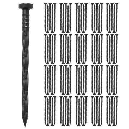 Gardzen 100 pcs Landscape Edging Anchoring Spikes, 6 inches Yard Lawn Paver Edging Stakes for Weed Barrier, Garden Fence, Artificial Turf
