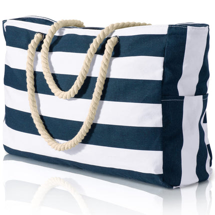 Becokan Beach Bags for Women Large Waterproof Beach Tote Bag Zipper Beach Bags Waterproof Sandproof Swim Pool Bag Large Tote