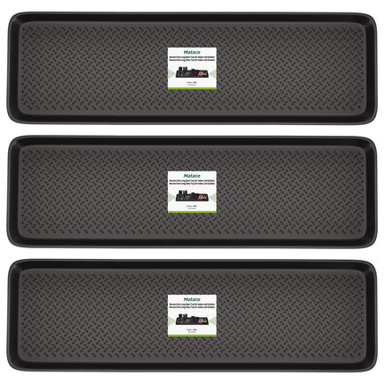 Matace 3 Pack Rubber Extra Large Shoe Tray for Entryway,Long Boot Tray,Slim Boot Mat for Indoor and Outdoor Use,16x55 in, Rectangular (Pack of 3)