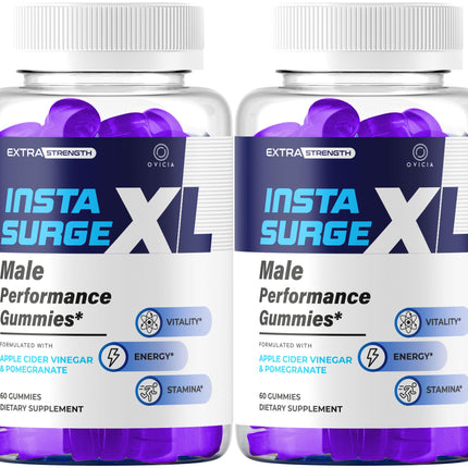 (2 Pack) Insta Surge XL Gummies - Official InstaSurge XL Advanced Premium Formula Support Maximum Strength, All Natural Insta SurgeXL Vitamins for Overall Health & Wellness, 120 Gummies for 2 Months
