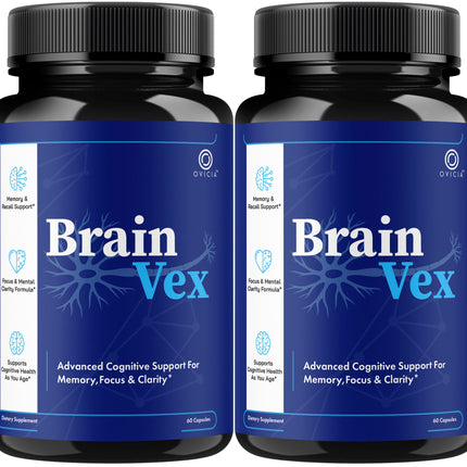 (2 Pack) Brain Vex Capsules - BrainVex Pills with All Natural Ingredients, Advanced BrainVex Capsules Overall Health and Wellness Vitamin Supplement Formula for Max Strength, 120 Capsules for 2 Months