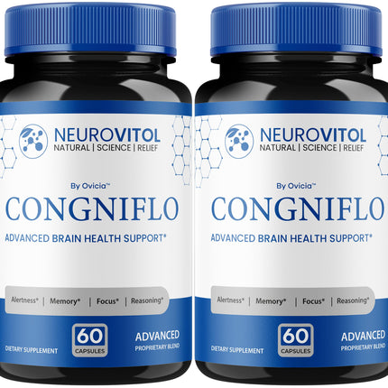 (2 Pack) NeuroVitol Cogniflo Capsules - Official NeuroVitolCogniflo Advanced Formula with All Natural Ingredients, Premium Pills for Wellness & Overall Brain Health Support, 120 Capsules for 2 Months