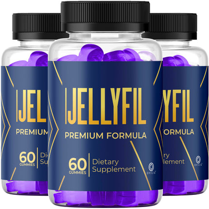 (3 Pack) Jellyfil Gummies - Official Jellyfil Gummys with All Natural Ingredients, Advanced JellyFil Maximum Strength Vitamins Formula for Wellness & Overall Health Support, 180 Gummies for 3 Months