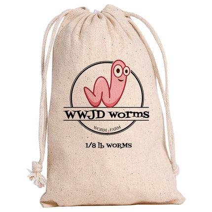 WWJD Worms Red Wigglers Composting Worms - 1/8lb - Easy to Manage Red Worms for Composting - Use for Worm Castings for Plants, Garden, Worm Farm, Vermicompost Bin & Compost Starter