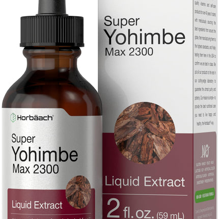 Horbäach Yohimbe Bark Liquid Extract | 2 Fl Oz | Supplement for Men and Women | Alcohol Free Tincture Drops | Vegetarian, Non-GMO, and Gluten Free