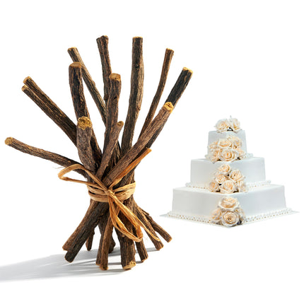 Aroma Depot 16oz. White Cake Licorice Root Chew Sticks for Humans. 100% Pure Natural | Oral Health & Fresh Breath | Individual Liquorice Chew Sticks are 6.5 inches Long—Glycyrrhiza Glabra from Turkey.