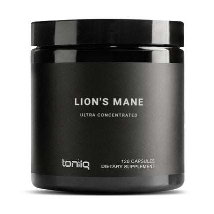 Toniiq Lion’s Mane - Ultra High Potency 10:1 Extract with 30% Polysaccharides - Highly Concentrated & Bioactive - Third-Party Lab Tested - 120 Capsules