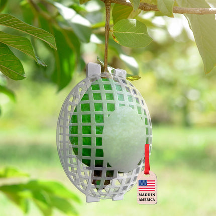 Rooted Promise Fruit Protection Cages for Peaches and More | 2026 Improved Secure-Lock Design | Small 4x5 Inch | 12 Pack | Squirrel Resistant | Reusable Heavy-Duty Plastic | Made in USA