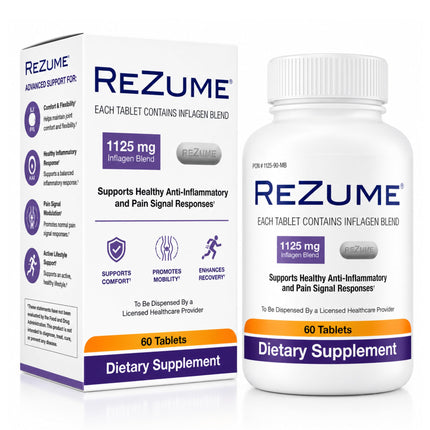 CryoDerm REZUME Tablets Full Spectrum Inflagan Blend Formula (60 Count)