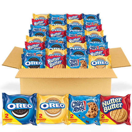 OREO, CHIPS AHOY! & NUTTER BUTTER Cookie Snacks Variety Pack, 56 ct