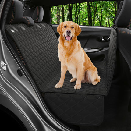 Petloox Dog Car Seat Cover for Back Seat, Waterproof Hammock for Car, SUV & Truck, Non-Slip Backseat Cover for Dogs, Heavy-Duty Dog Hammock Style Seat Protector Pets, Easy to Install & Clean