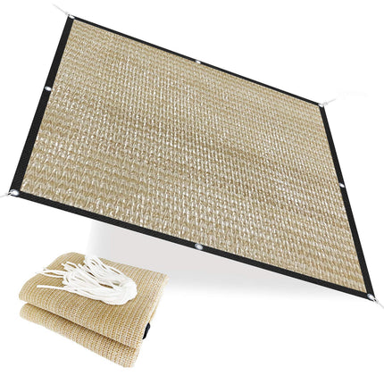 Alion Home HDPE 50% Sun Block Garden Netting Mesh - Beige (6' x 4', Beige)