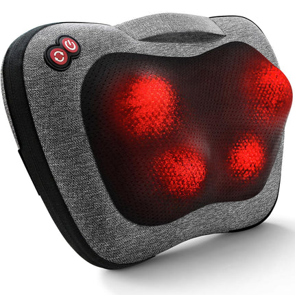 VIKTOR JURGEN Shiatsu Back Massager with Heat for Pain Relief, Gray