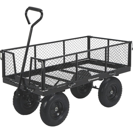 Strongway Steel Jumbo Garden Wagon with Removable Sides, 1400-Lb. Capacity