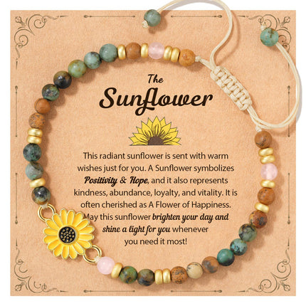 Tarsus Sunflower Gifts for Women, Sunflower Bracelets Jewelry Teen Gifts
