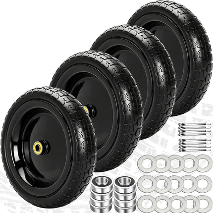 13" Flat Free Wheels Replacement for GOR Garden Cart Tires