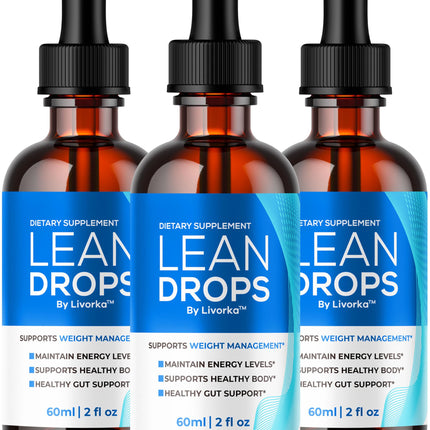 (3 Pack) Lean Drops – LeanDrops Liquid Formula, Original Lean Drops Supplement All Natural Premium Advanced Formula, Leandrops Support for Overall Wellness and Support Health, 3 Bottles for 3 Months