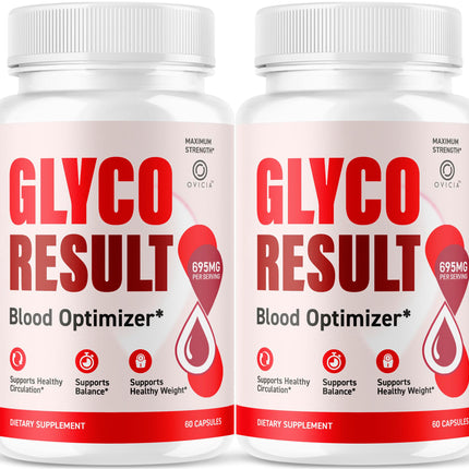 (2 Pack) Glyco Result Capsules - Official GlycoResult Pills Advanced Support for Maximum Strength, All Natural Ingredients Premium Vitamins for Overal Health & Wellness, 120 Capsules for 2 Months
