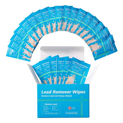 Kimting Honghui 50Pcs Lead Removal Wipes for Shooting Heavy Metal Cleaning Tissues Cloths for Removing Lead Dirt Oil Individual Foil Package Gift Essential for Shooting Construction Factory Use