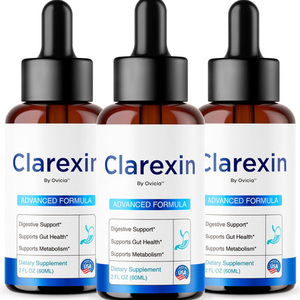 (3 Pack) Clarexin Liquid Drops - Official Clarexin Oral Liquid Advanced Premium Formula with All Natural Ingredients, Maximum Strength for Wellness & Overall Health Support, 3 Bottles for 3 Months