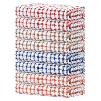 Nialnant 8 Pack Kitchen Towels, Dish Towels for Kitchen, 100% Cotton Dish Cloths for Washing Dishes, Quick Drying Reusable Cleaning Rag - 25 x 16 in