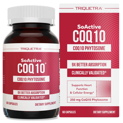 SoActive CoQ10® 250 mg: CoQ10 Phytosome with up to 9X Higher Absorption - Proven Cellular Delivery - Supports Cellular Energy Production (60 Capsules)
