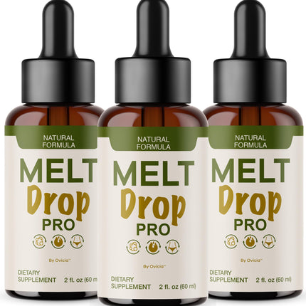 (3 Pack) Melt Drops Pro - Official MeltDrops Pro Oral Liquid Advanced Premium Formula Support for Maximum Strength, All Natural Ingredients for Overall Health & Wellness, 3 Bottles for 3 Months